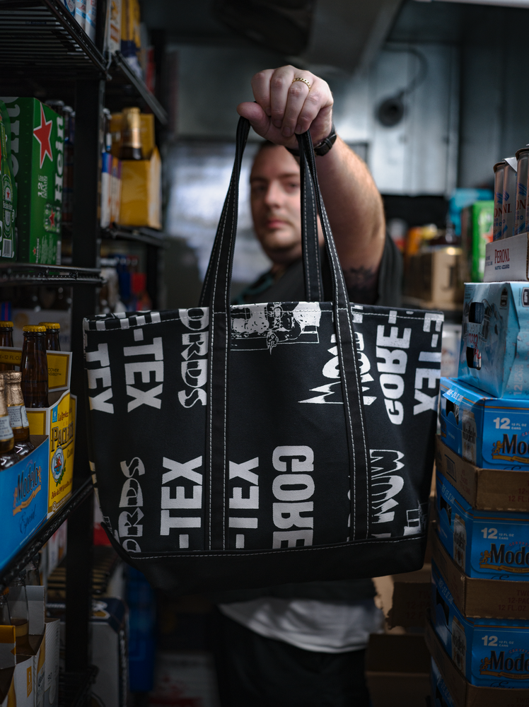 
                  
                    A PATIENT MAN'S ANTICS Canvas Tote Bag / Matthew Miller + Fifth
                  
                