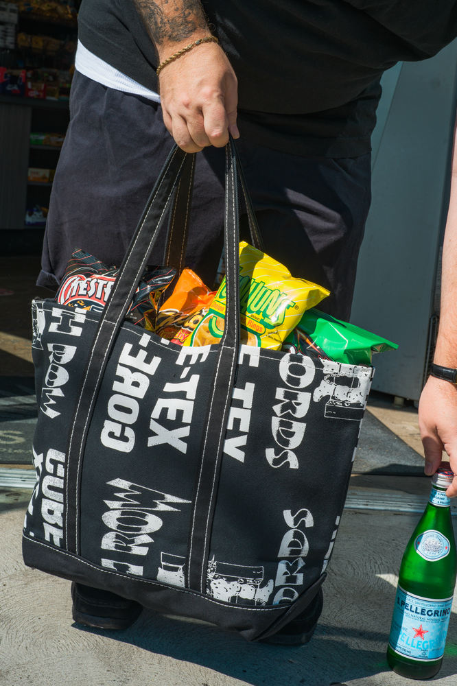 
                  
                    A PATIENT MAN'S ANTICS Canvas Tote Bag / Matthew Miller + Fifth
                  
                