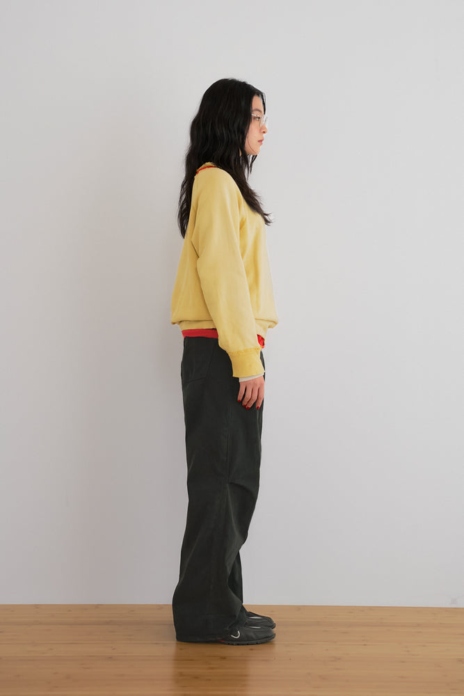 
                  
                    Knee Pleated Baggy Pants - Faded BLK
                  
                