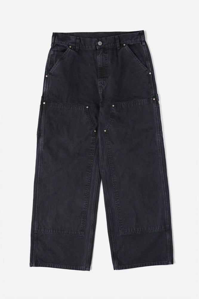 Distressed Double Knee Pants VerⅡ D-Gray FI - Distressed Double Knee Pants / D-Gray Dark Gray Double Knee