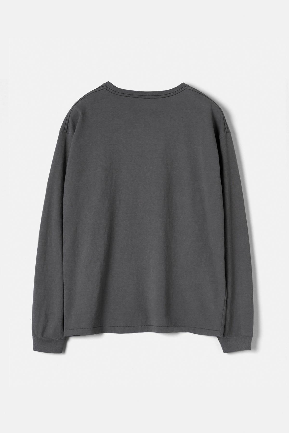Faded Blank Long-Sleeve Tee Inspired by the '60s and '70s / Charcoal Grey