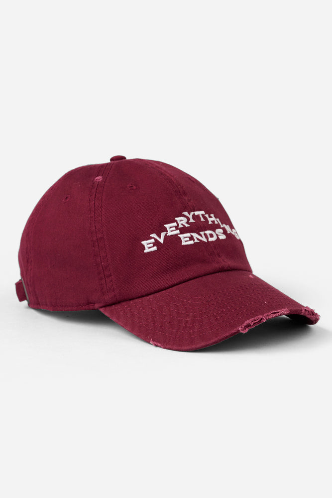 
                  
                    Distressed Everything Ends Cap Burgundy / Look Back and Laugh Books
                  
                