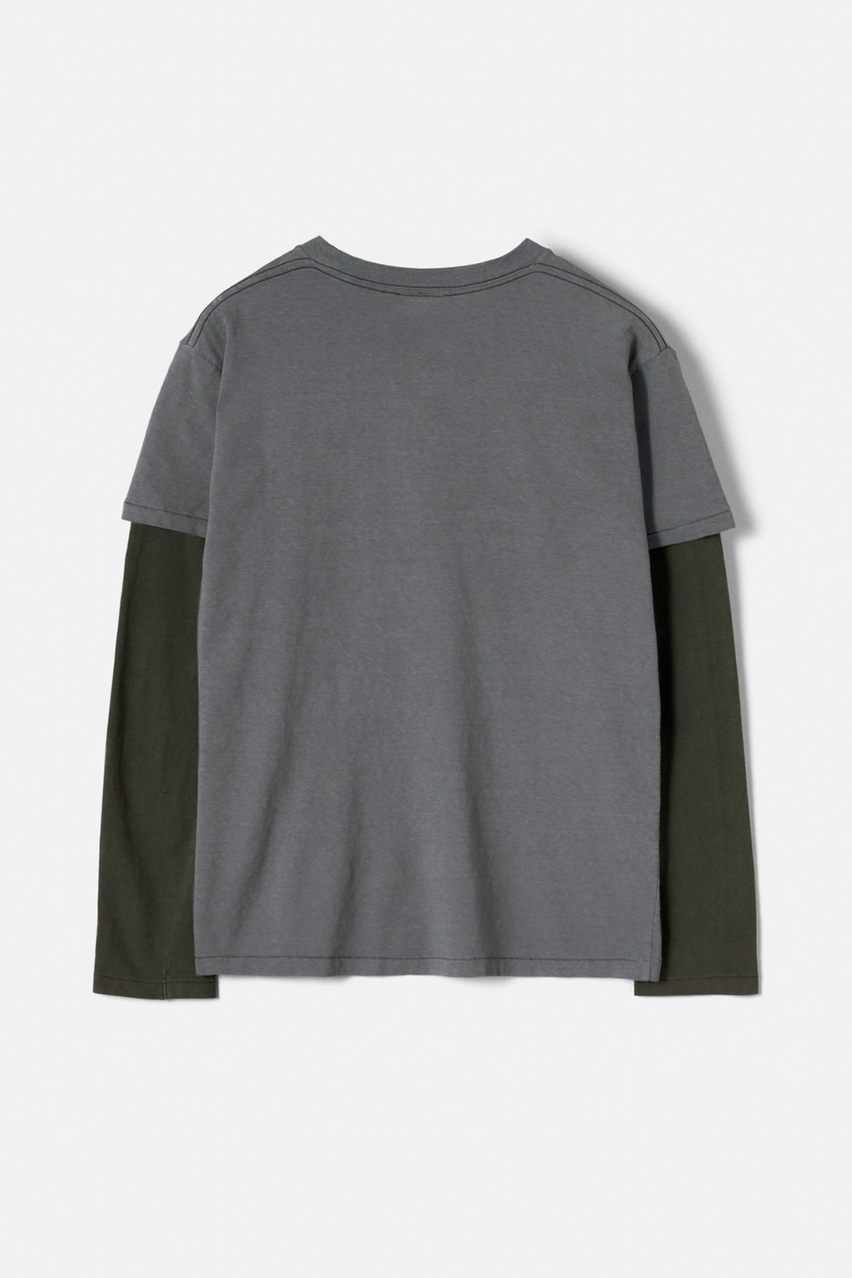 Faded Blank Layered Tee inspired by the '60s and '70s / Harbor Gray