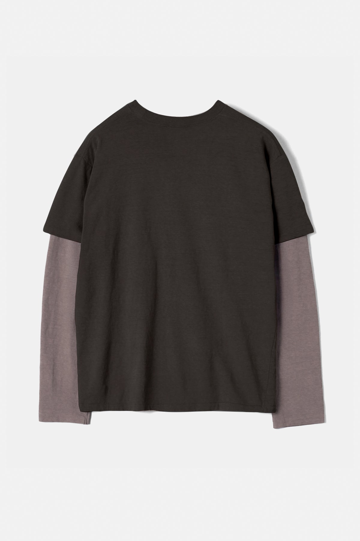 Faded Blank Layered Tee Inspired by the '60s and '70s / Mud Brown