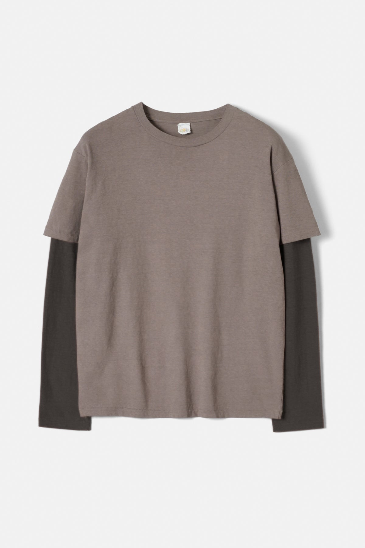 Faded Blank Layered Tee Inspired by the '60s and '70s / Purple Grey