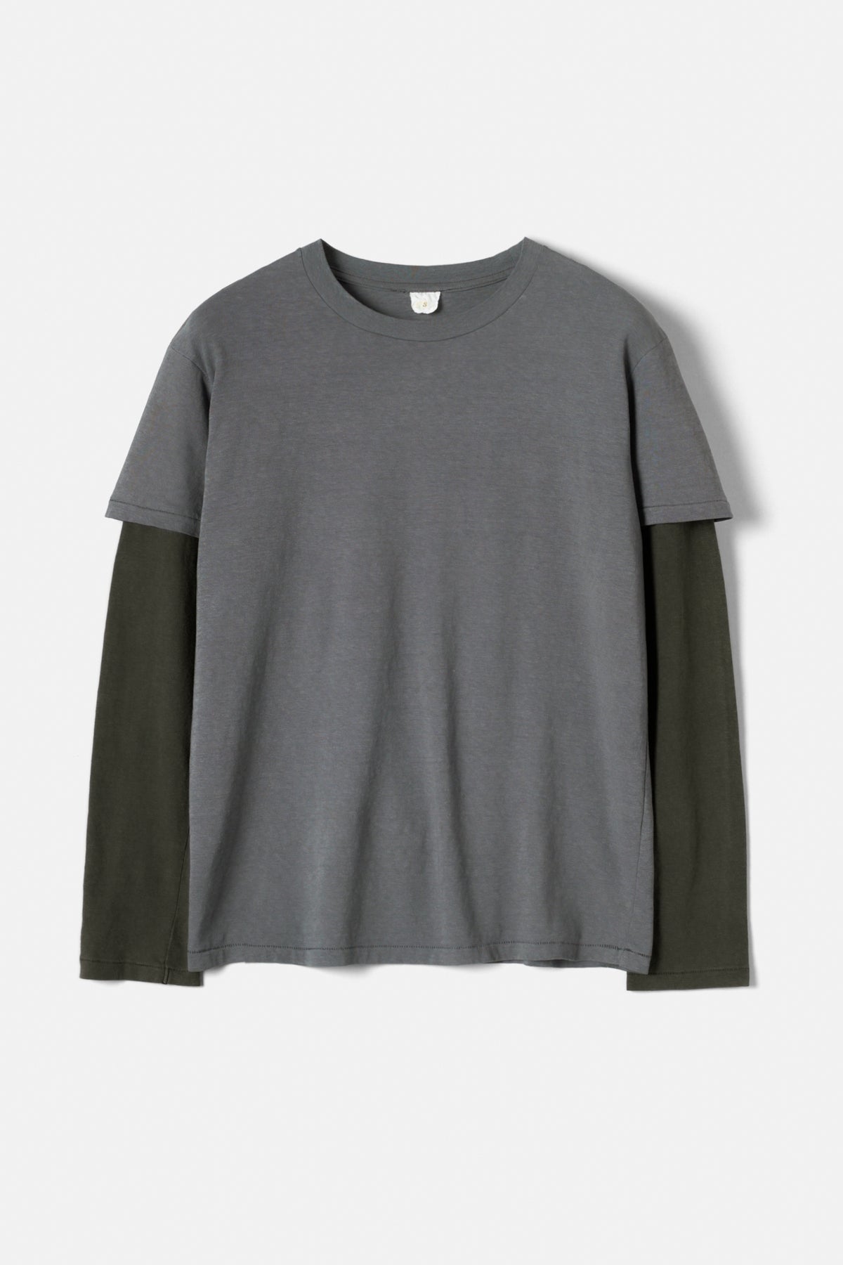 Faded Blank Layered Tee inspired by the '60s and '70s / Harbor Gray