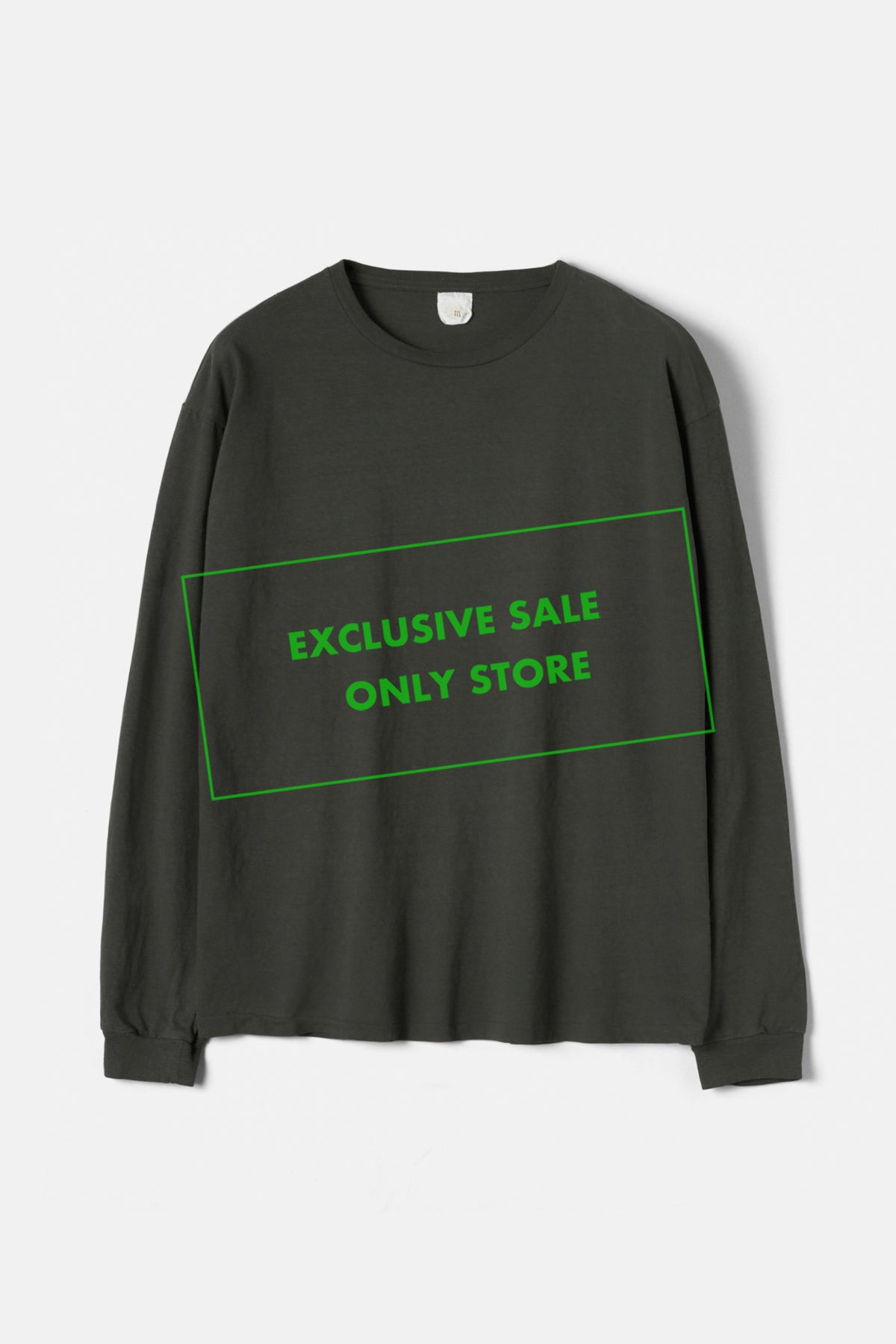 Faded Blank Long-Sleeve Tee Inspired by the ’60s and ’70s / Olive Grey