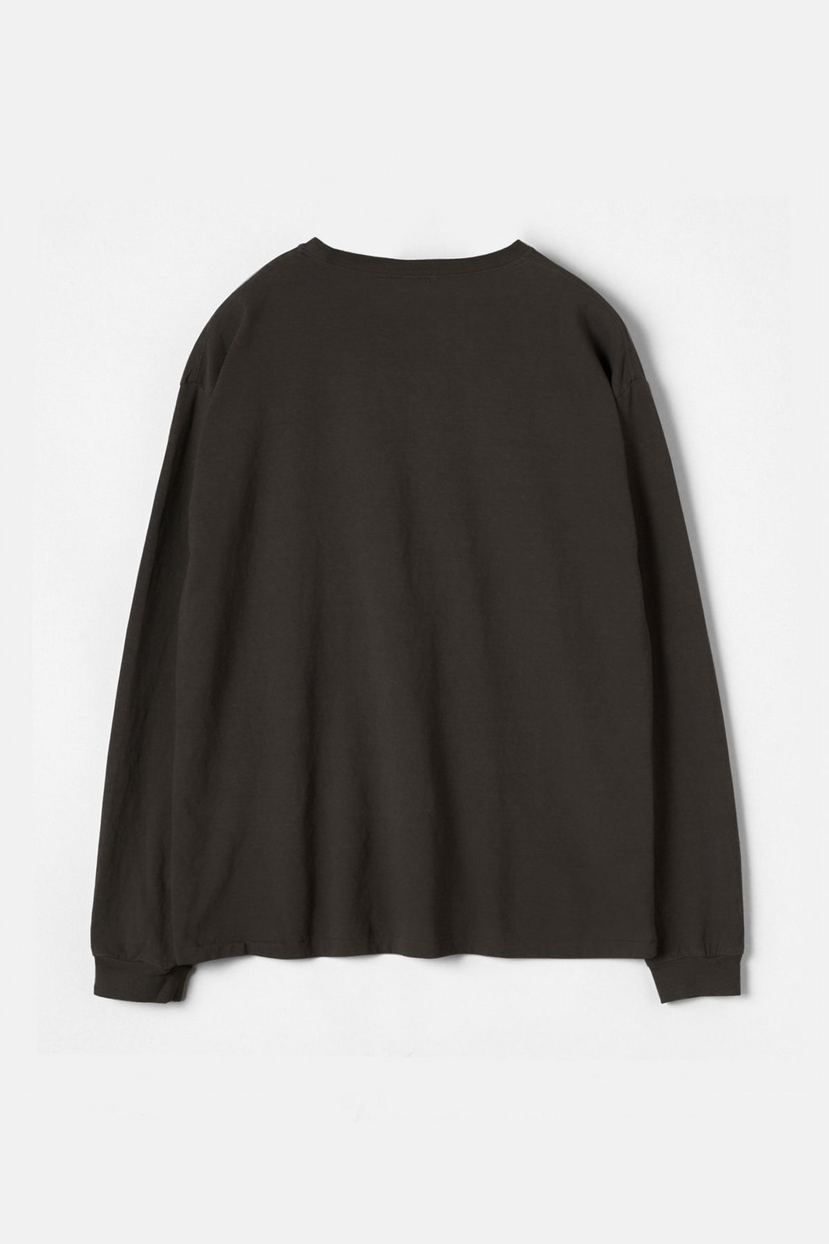 Faded Blank L/S Tee inspired by the '60s and '70s / Mud Brown