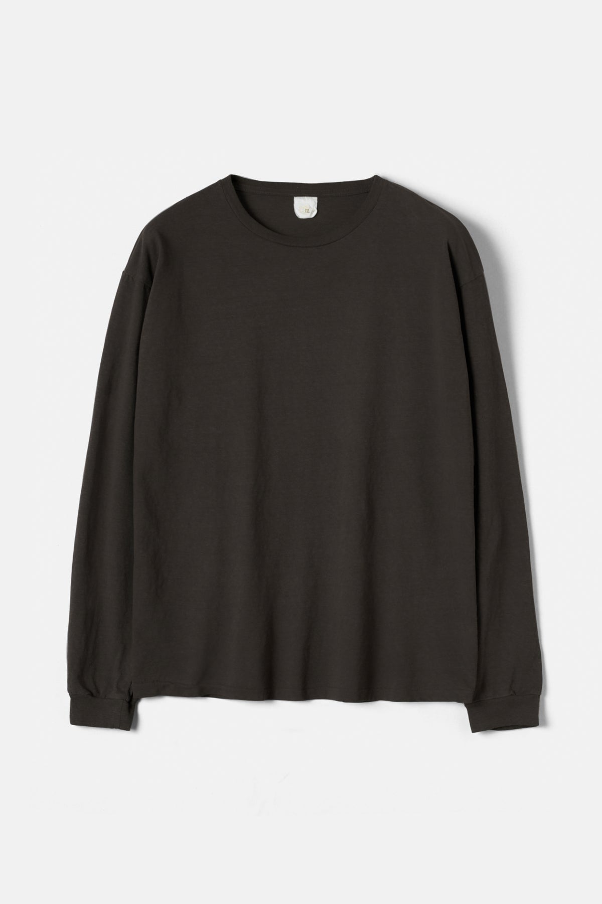 Faded Blank L/S Tee inspired by the '60s and '70s / Mud Brown