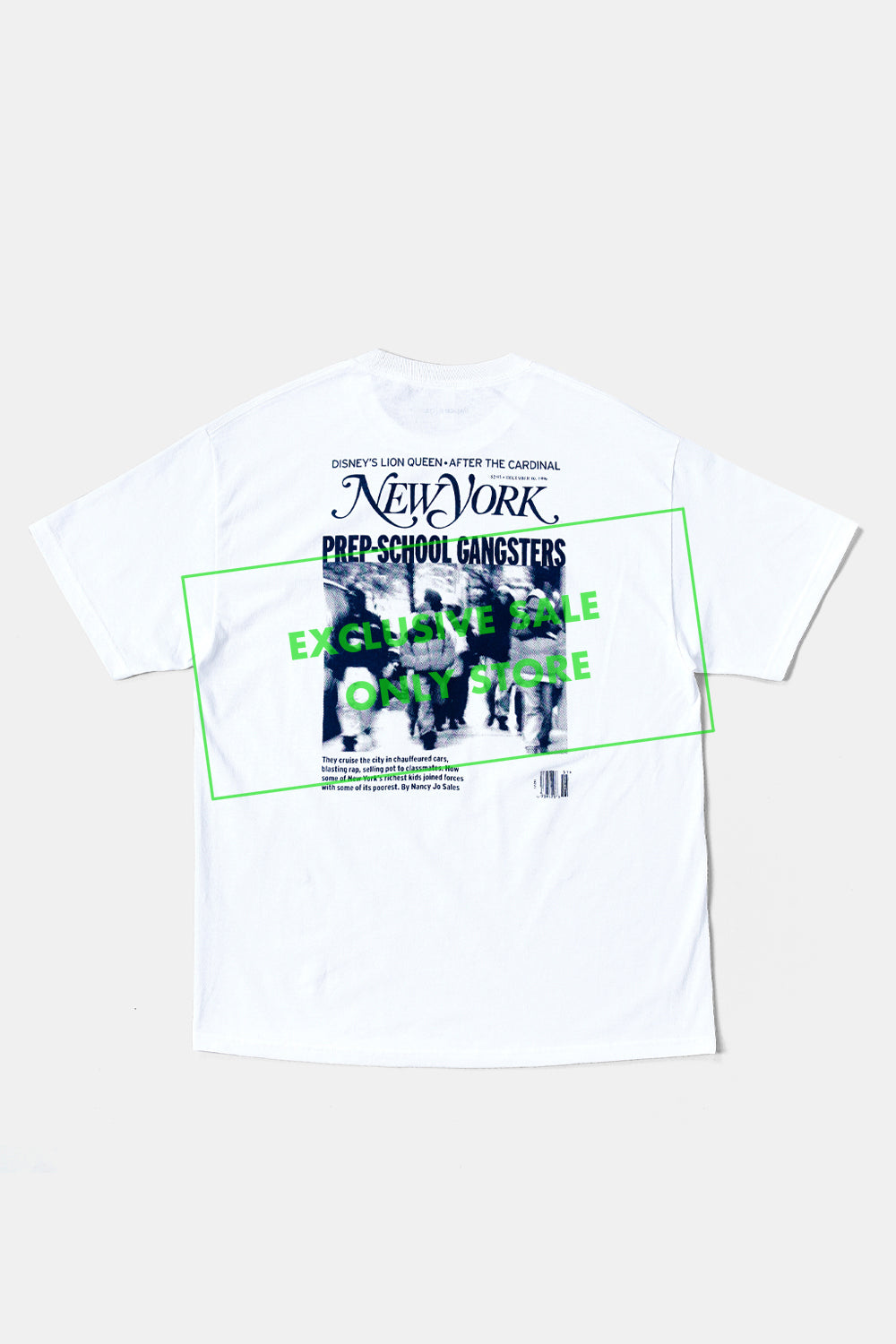 PREP-SCHOOL GANGSTER Tee - White / Paper & Ink Cotton Club