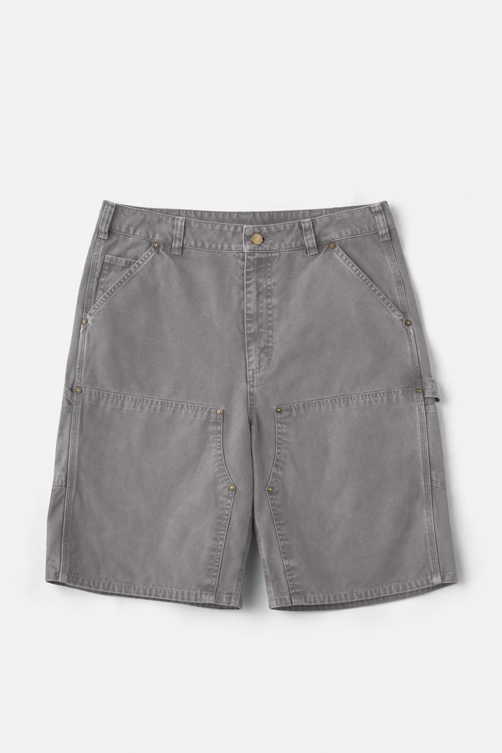 Distressed Double Knee Shorts Ver.2 / Stone
