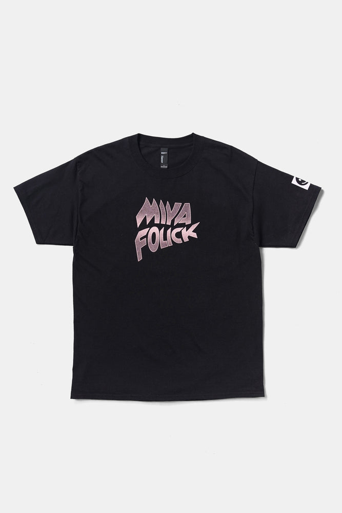 MIYA FOLICK BLACK LOGO TEE