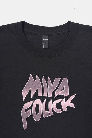 
                  
                    MIYA FOLICK BLACK LOGO TEE
                  
                