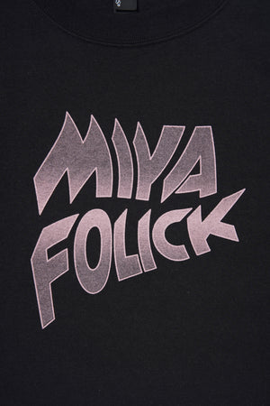 
                  
                    MIYA FOLICK BLACK LOGO TEE
                  
                